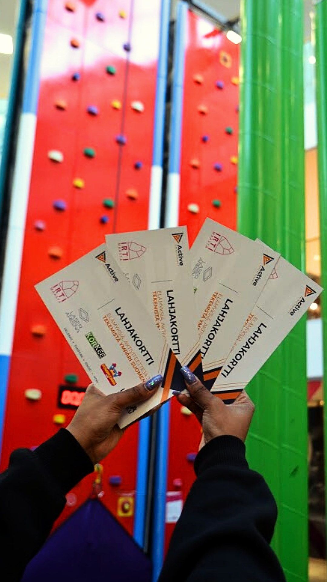Gift cards in a hand